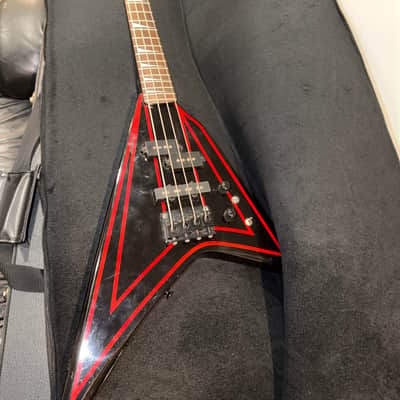 1985 Hondo Fame Series 871 Flying V Bass (Samick Korea - Factory Grover Tuners) image 7