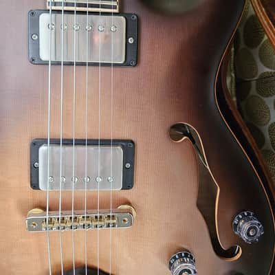 PRS Private Stock Singlecut Archtop, Bear Claw Spruce, Satin Frostbite, Ziricote Neck, Ebony Board with Brushstroke Birds Inlays, Aluminum-bronze 2-piece bridge, Ebony Tailpiece. image 3