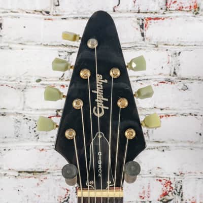 Epiphone - 2000 7 String '58 Flying V Korina - Electric Guitar with DiMarzio Pickups - with OHSC - x2826 - USED (ISS87599) image 4