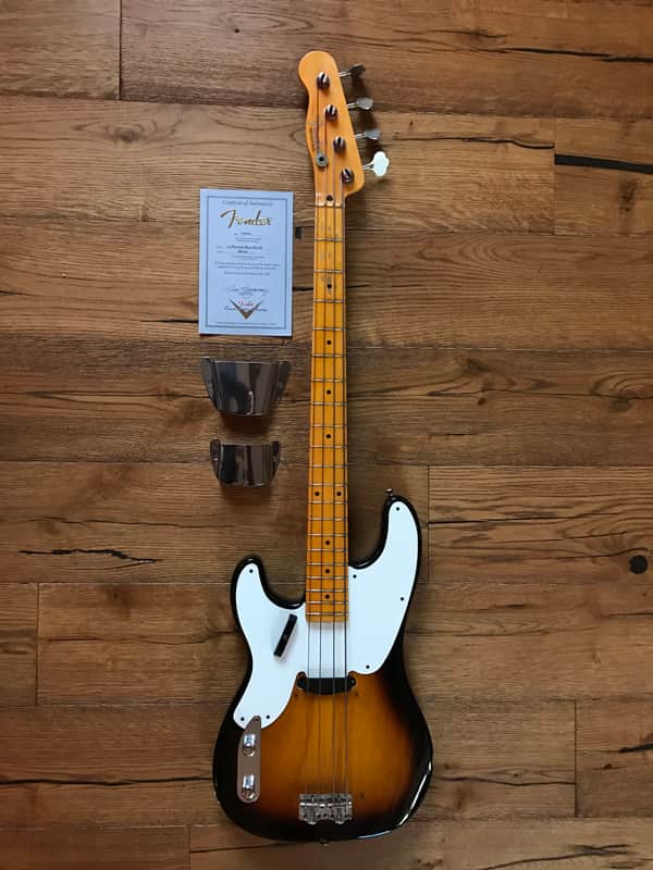 Fender Limited Edition 1955 Relic Precission Bass Left Handed 2015 Two Colour Sunburst image 1