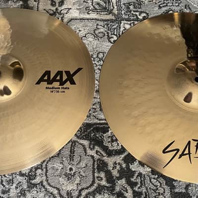 Sabian 14” AAX Medium Hi-Hats - Brilliant image 1