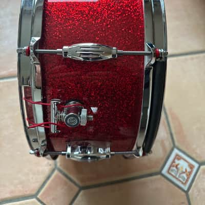 George Way 6.5x14 Tradition Maple/Poplar Snare Drum Red Sparkle Lacquer 2014 image 5