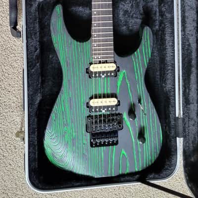 Jackson Pro Series Dinky DK2 Ash Electric Guitar, Green Glow Finish, New Molded Hard Shell Case image 2