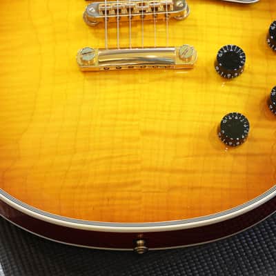 2015 Gibson Custom Shop Les Paul Custom Figured Electric Guitar Iced Tea Burst + COA OHSC image 6
