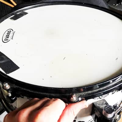 Trick 14 x 6.5 Trick Custom Snare  black and white skull image 1