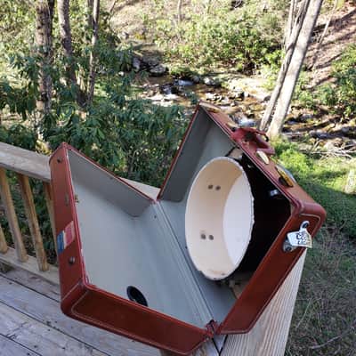 OneManBandDrumCo.  The Jody 12inch OMBDrumCo. Vintage Suitcase Drum Kick Drum Bass Drum Ludwig Accent Drum image 11