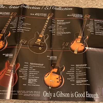 Gibson BB King/ES artist collection poster 1993 image 2