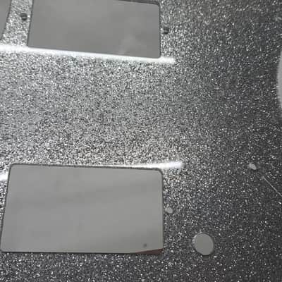 Platinum Silver Sparkle Glitter HXH HH pickguard + trem cover set Fits Fender Strat Stratocaster image 6
