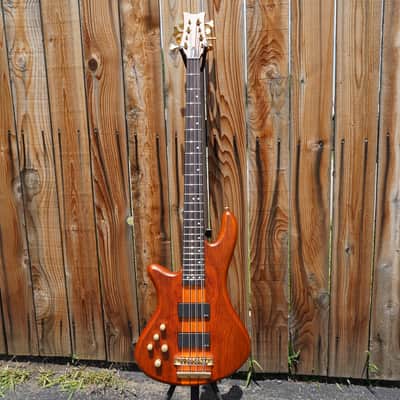 Schecter Diamond Series Stiletto Studio-8 - Honey Satin Left Handed 8-String Bass NOS image 2