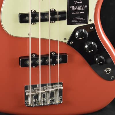 Mint Fender Vintera II '60s Jazz Bass Fiesta Red Rosewood Fingerboard image 3