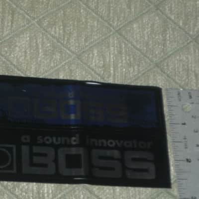 never used genuine BOSS sticker sheet (1 sheet has 2 stickers) 1) BOSS a sound innovator - colors Silver, Blue, Black Silver & 2) BOSS a sound innovator - colors Silver & Black (specifically from 1988), was orig paired w/ a DC3 Japan (pedal NOT included) image 5