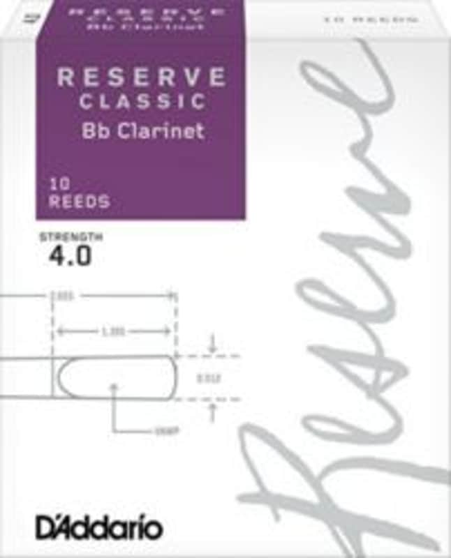 D'Addario DCT1040 Reserve Bb Clarinet Reeds - Strength 4.0 (10-Pack) image 1