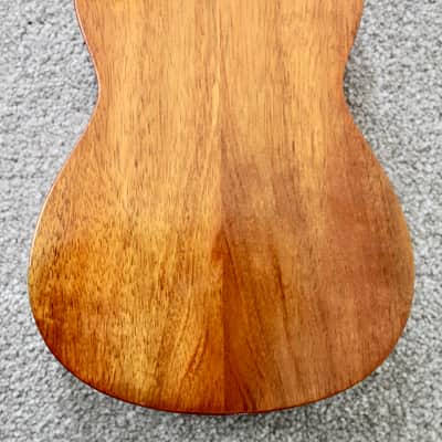 2001 G String Ukulele Co. Koa Soprano Ukulele Hawaiian Style Tattoo Laser Engraving image 6