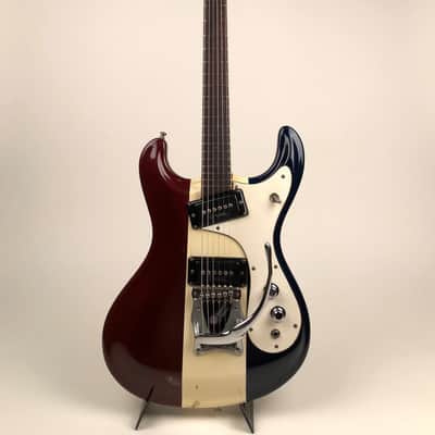Rare 1965 Mosrite Ventures Vibramute Sales Model in 3 Custom Colors with Non-TM Pickups & OHSC image 9