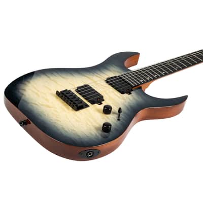 Spira S-500 QGY E Double Cutaway Mahogany Quilted Maple Top Canadian Roasted Maple Neck 6-String Electric Guitar image 7