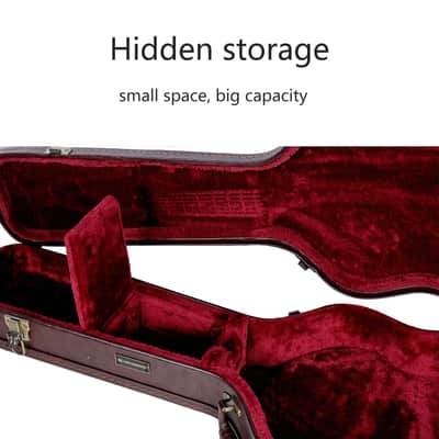 Crossrock CRW620D Acoustic Guitar Case, Universal Case for Martin Dreadnought & Gibson Acoustic, Wooden Case-Brown image 4