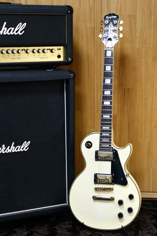 2008 made Epiphone CHINA Les Paul Custom Alpine White Qingdao Made in China image 1