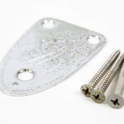 1970s Vintage Fender Stratocaster/Telecaster 3-Bolt Neck Plate ~Aged Patina~ Killer RELIC USA Strat/Tele image 2