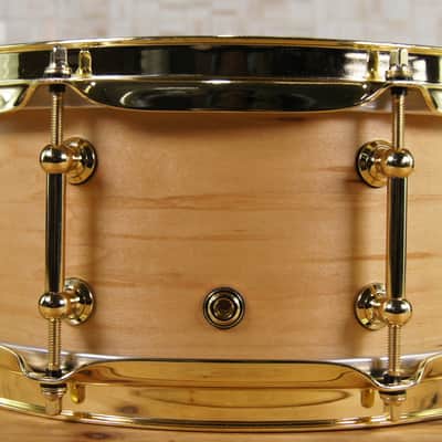 Click Custom 6ply Maple/Mahogany 5.5x12 Snare Drum Natural Satin Oil image 3