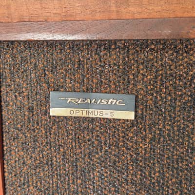 Vintage 1970s Realistic Optimus-5 3-Way Speaker Pair image 2