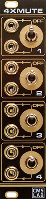 FEEDBACK 4XMUTE QUAD AUDIO + CV MUTE : BRAND NEW :  [DETROIT MODULAR] image 1