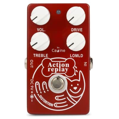 Caline CP-74 Red Action Replay Distortion Pedal True Bypass, FREE PICK + HOLDER+ FREE SHIP USA image 2