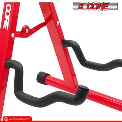 5 Core Guitar Stand A Frame w Soft Foam Arm Non Slip Rubber for Acoustic Electric Bass Ukulele image 12
