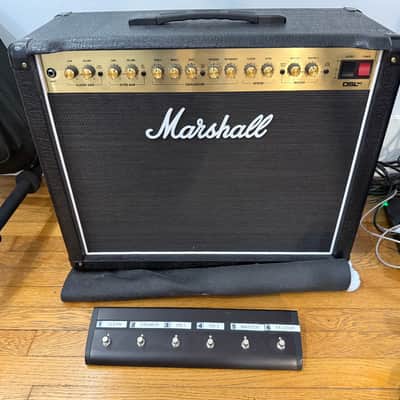 Marshall DSL40CR 40-watt 1 x 12-inch Combo Amplifier and Marshall PEDL-91016 6-Way Footswitch Pedal image 1