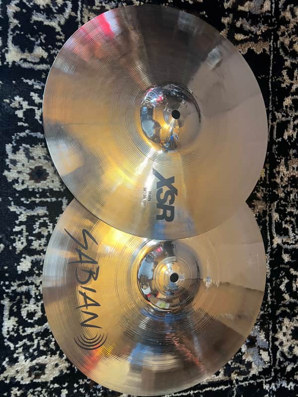 (MINT) Sabian 14" XSR Hi-Hat Cymbals (Pair) - Brilliant image 1