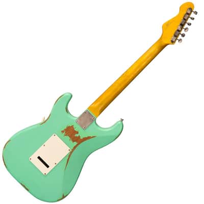 Vintage V6 ICON Electric Guitar ~ Distressed Ventura Green image 2