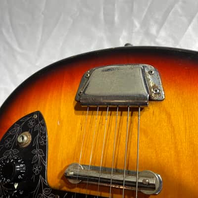 Teisco E-110 1960s Electric Guitar - Tulip Sunburst - Japan image 10