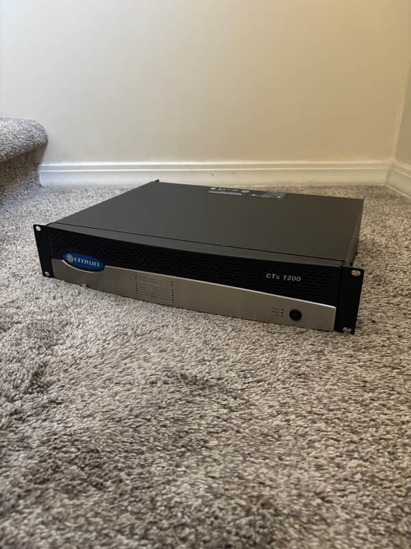 Crown CTs 1200 2-Channel Power Amp 2000s - Black and Silver image 1