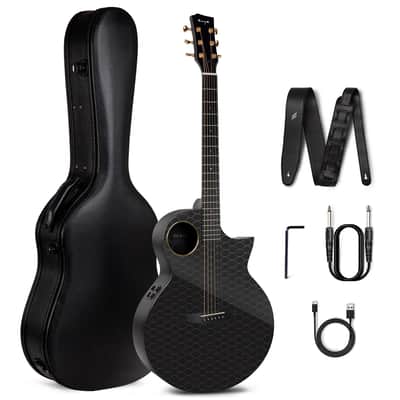 Enya X4 Pro Carbon Fiber Acoustic Guitar with Effects image 3