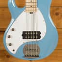 Sterling RAY5LH SUB Series StingRay 5 Bass - Chopper Blue - Left-Handed