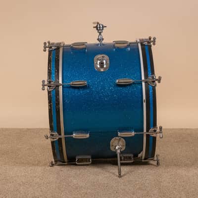 1960s Rogers Holiday Headliner Sparkling Blue Pearl Drum Set image 5