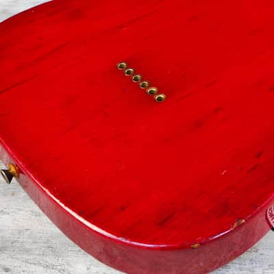1990 Bill Lawrence Japan BKIM-60G Kaori Model Telecaster (Red/Gold) image 13