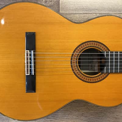 M. Horabe Model 35 Natural Gloss Finish Classical Nylon-String Acoustic Guitar with Case & Cover image 1