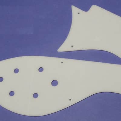 Custom Hand made plexiglass upper lower pickguards to fit on Rickenbacker 330 360 381 guitar image 5