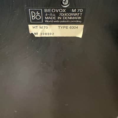 Bang & Olufsen Beovox M70 Speakers Late 1970’s image 8