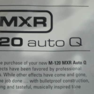 used MXR EMPTY Box and original Owner's Manual ONLY for Auto Q M120 pedal (NO pedal / NO other paperwork) late 1990s / early 2000s - BOX: brown cardboard // Owner's Manual: gloss quality paper image 8