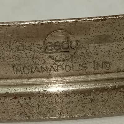 Leedy 15"Indianapolis" Script Double-Flange NOB Snare Drum Batter Rim/Hoop Brass image 2