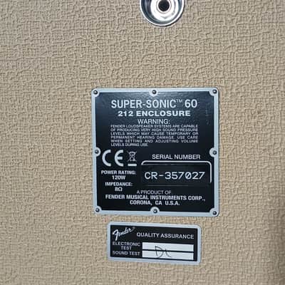 Fender Super-Sonic 60 212 Enclosure Speaker Cabinet 2010-2023 image 5