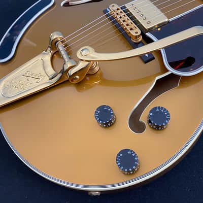 Video! Unreleased 1993 Gibson R+D Chet Atkins Country Gentleman 100th Anniversary 1994 - All Gold w/ Diamond Headstock + Block Inlays image 11