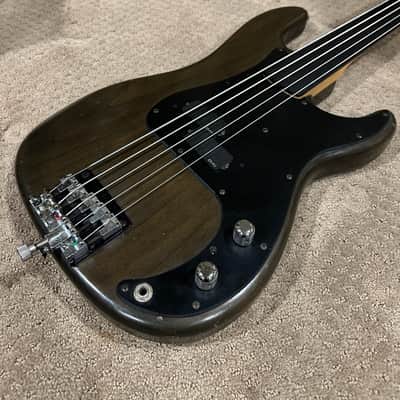 Warmoth 5 String Fretless Precision Bass 1990's - Mocha Brown image 16