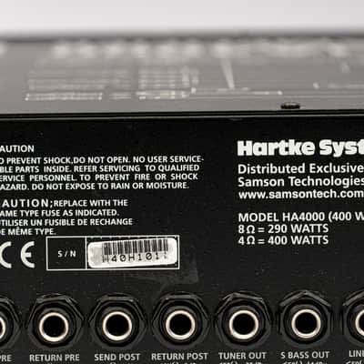 Hartke HA4000 Bass Amplifier Head 400W Rackmount Bass Amp Head image 5