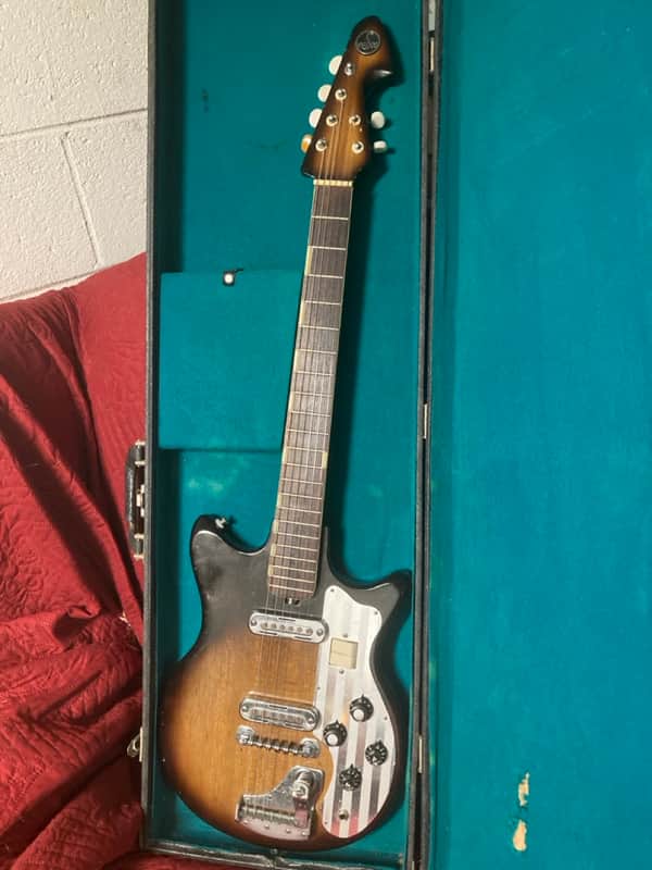 Teisco Del Ray ET-200 Sunburst Two Pickup + Tremolo WITH CASE OHSC Japan 1960s Original Vintage image 1