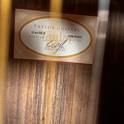 Taylor 214ce DLX Koa Acoustic Electric Guitar image 12