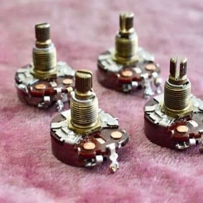 Vintage 1963 Gibson CTS 500k matched pot set - Volume / Tone - ES-335 PAF 1964 image 4