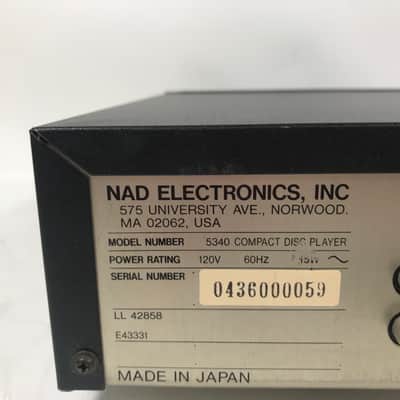 NAD 5340 Compact Disc CD Player image 3