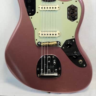 Mint Fender Custom Shop 1964 Jaguar Journeyman Relic, AAA Rosewood FB, Faded Aged Burgundy Mist Metallic, w/HSC 2024 image 11